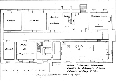 Planritning över köket 1884-1902, Lasarettet i Lund